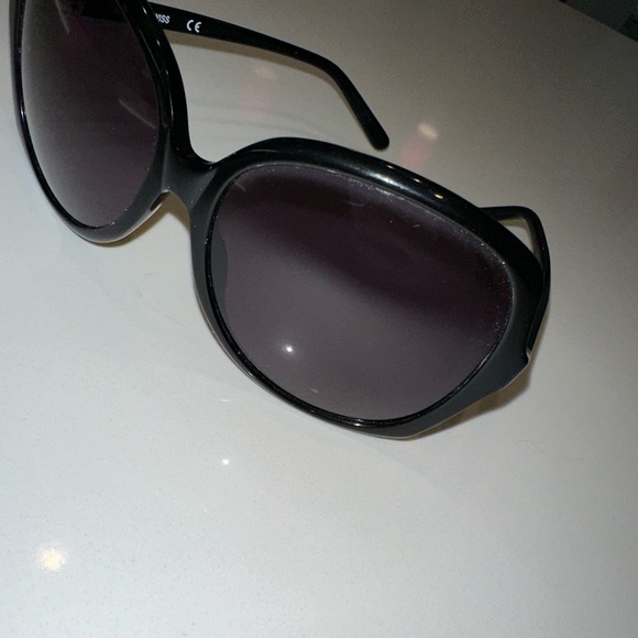 AQS Aquaswiss Valentina black oversized plastic sunglasses VAL001 - Picture 9 of 12